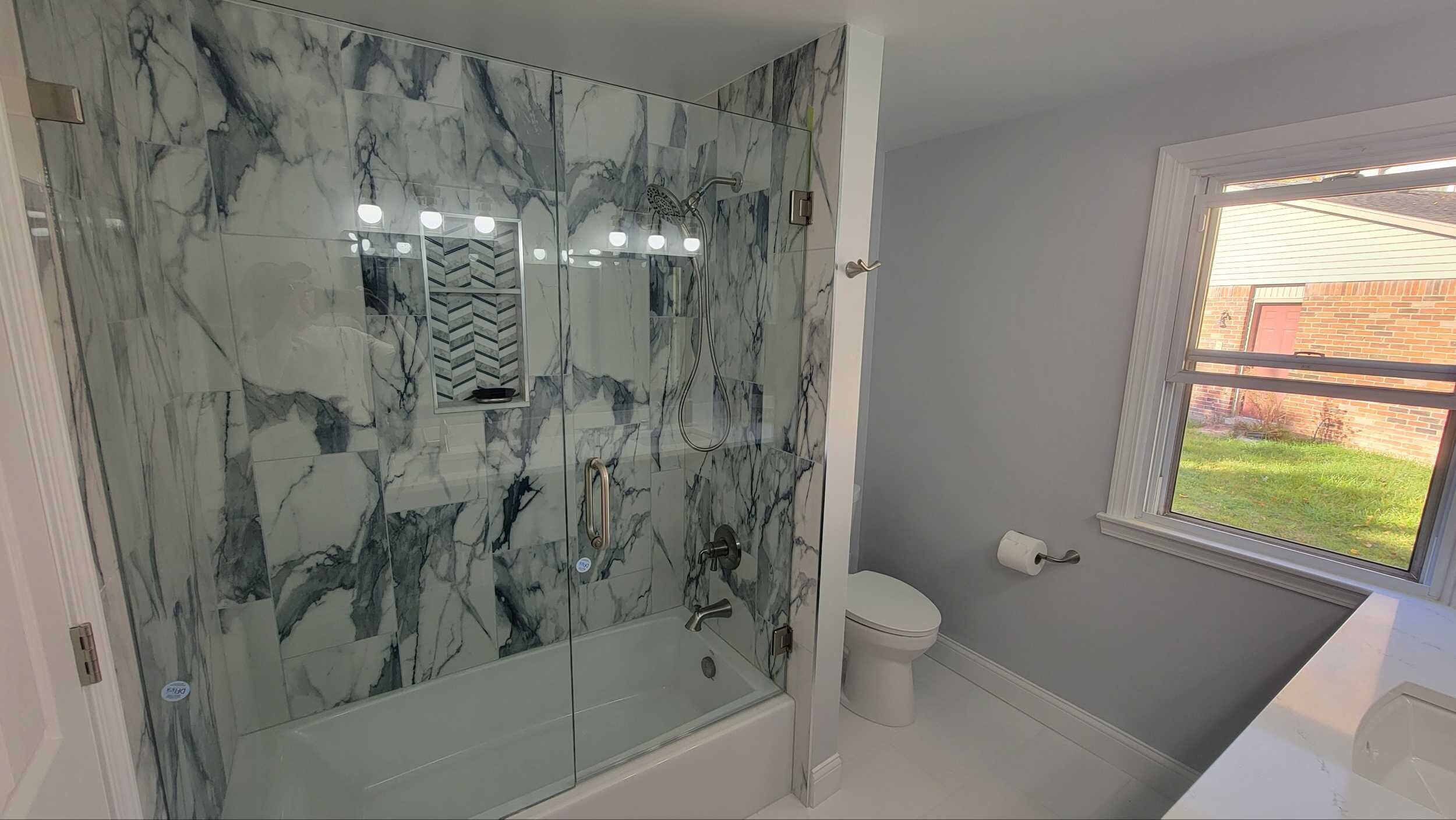 custom large format wall tiles bathroom farmington hills